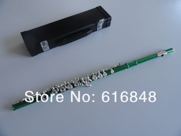 unique green tube silver plated key 16 holes closed c tune flute woodwinds instrument e key flute for students with case
unique green tube silver plated key 16 holes closed c tune flute woodwinds instrument e key flute for students with case