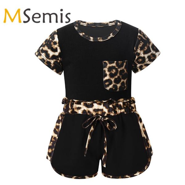 running sets toddler infant baby girls leopard print sports summer clothes outfits short sleeve t-shirt and shorts tracksuit sweatsuit set, Black;blue
running sets toddler infant baby girls leopard print sports summer clothes outfits short sleeve t-shirt and shorts tracksuit sweatsuit set, Black;blue