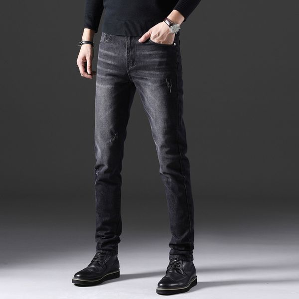 jeans young men's korean-style trend slim fit elasticity men's wear long pants autumn and winter simple versatile fashion, Blue
jeans young men's korean-style trend slim fit elasticity men's wear long pants autumn and winter simple versatile fashion, Blue