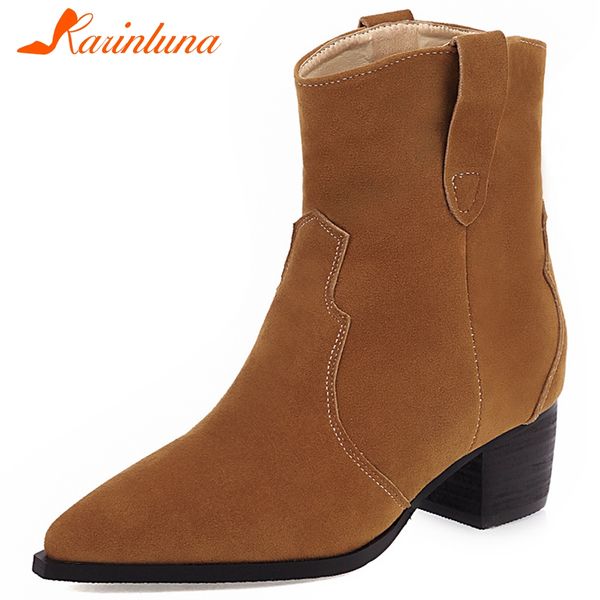 karin plus size 34-47 ladies med heels boots women fashion pointed toe western boots elegant ankle flock shoes woman, Black
karin plus size 34-47 ladies med heels boots women fashion pointed toe western boots elegant ankle flock shoes woman, Black