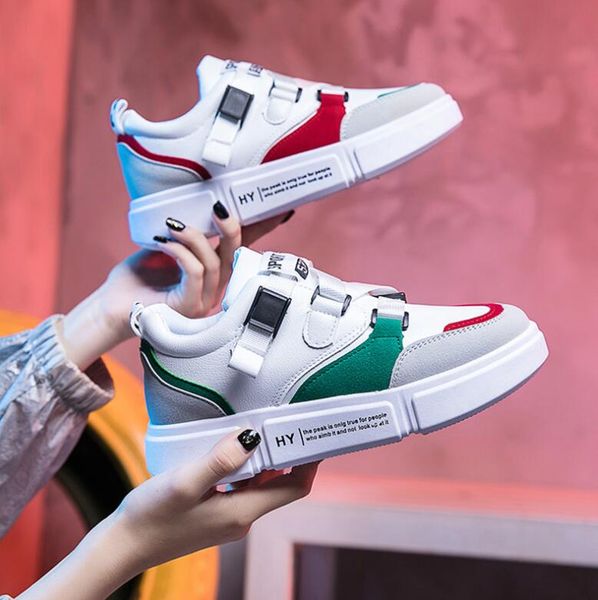 2019 new net red old casual sports korean version of harajuku wild white shoes, Black