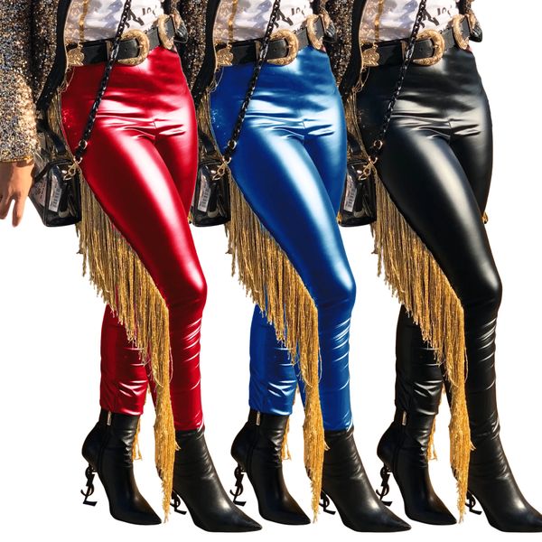women fashion pants tassels high elastic pu leather pencil pants casual bodycon trousers club wear streetwear, Black;white
women fashion pants tassels high elastic pu leather pencil pants casual bodycon trousers club wear streetwear, Black;white