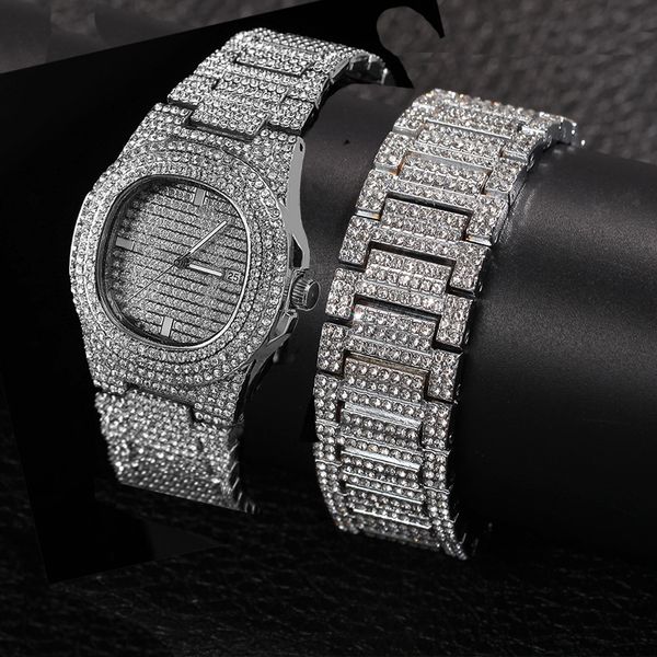hip hop men bracelets gold color bling iced out crystal miami chain gold silver men watch + bracelet set hip hop new jewe
hip hop men bracelets gold color bling iced out crystal miami chain gold silver men watch + bracelet set hip hop new jewe