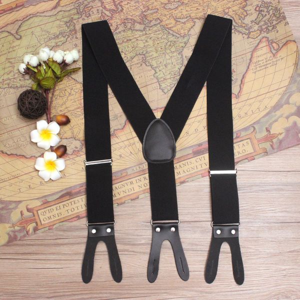 5.0*120cm genuine leather suspenders casual elastic braces fashion buttons suspensorio trousers belt strap father/husband's gift, Black;white
5.0*120cm genuine leather suspenders casual elastic braces fashion buttons suspensorio trousers belt strap father/husband's gift, Black;white