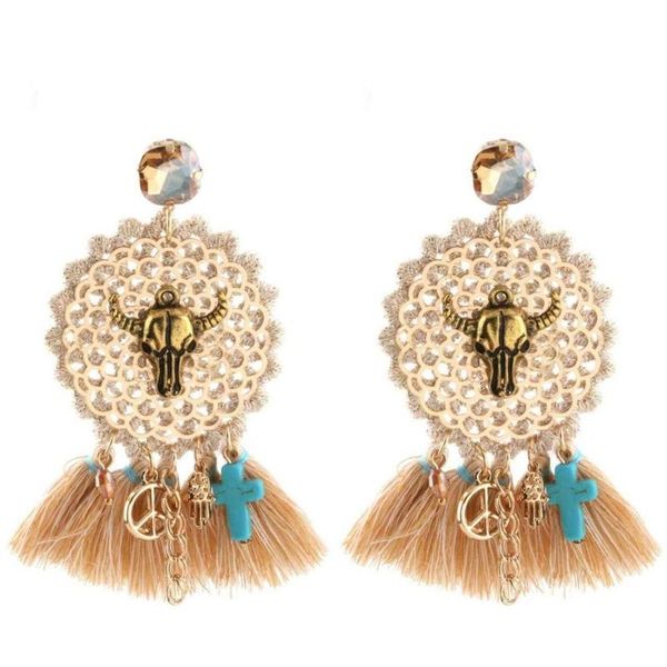 zouchunfu bull head earrings fashion boho oorbellen tassel earrings for women luxury wedding earring vintage pendientes, Silver
zouchunfu bull head earrings fashion boho oorbellen tassel earrings for women luxury wedding earring vintage pendientes, Silver