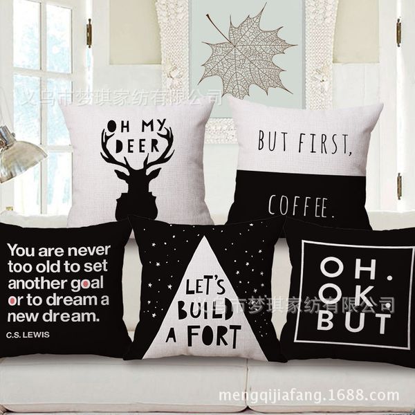 modern concise black and white originality embrace pillow case bedside sofa cushion office automobile back cushion
modern concise black and white originality embrace pillow case bedside sofa cushion office automobile back cushion