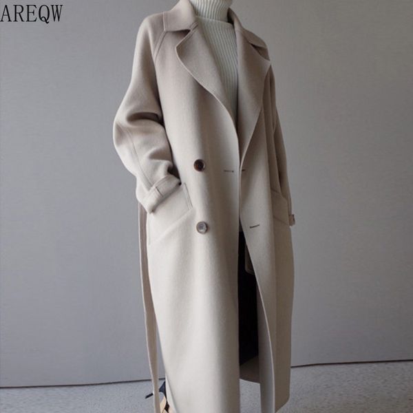 office lady solid womens long coats 2018 winter wide-waisted wool blend coat and jacket turn-down collar ladies coats, Black
office lady solid womens long coats 2018 winter wide-waisted wool blend coat and jacket turn-down collar ladies coats, Black