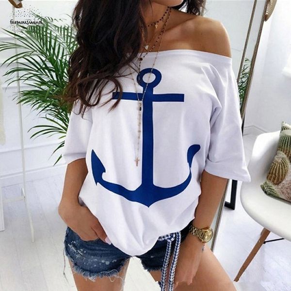 5xl blouse summer off shoulder batwing sleeve shirt letter casual women slash neck print loose plus size blusas, White
5xl blouse summer off shoulder batwing sleeve shirt letter casual women slash neck print loose plus size blusas, White