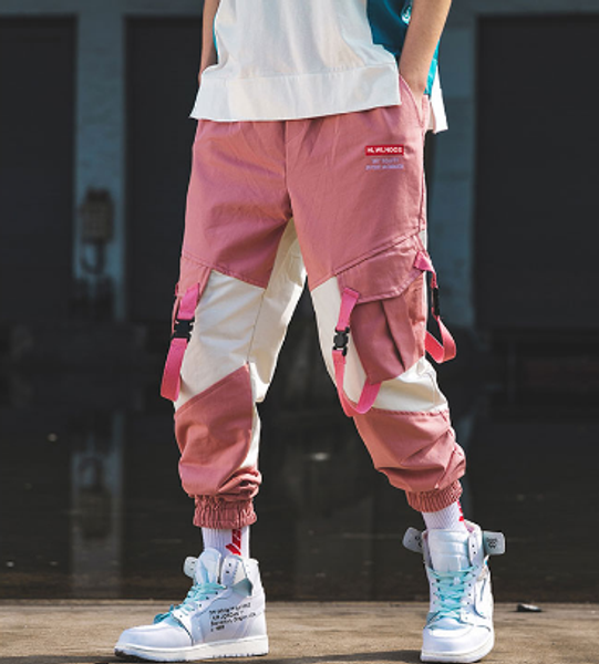 mqh24 streetwear hip hop cargo pants 2019 pink contrast color pants pockets mens korean fashions joggers sweatpants, Black
mqh24 streetwear hip hop cargo pants 2019 pink contrast color pants pockets mens korean fashions joggers sweatpants, Black