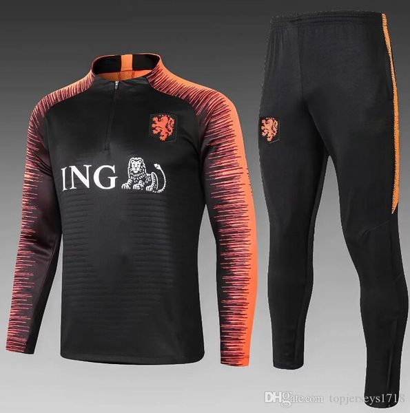 2018 holland training suit joggingpak 18/19 football tracksuit uniform nederland robben sneijder v.persie memphis training shirts, Black;yellow
2018 holland training suit joggingpak 18/19 football tracksuit uniform nederland robben sneijder v.persie memphis training shirts, Black;yellow