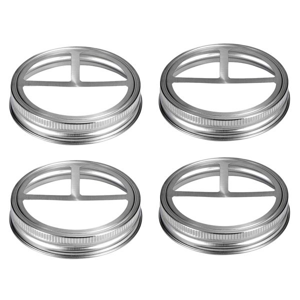 New 4 Pcs Mason Jar Toothbrush Holder Lid - Rust-Proof Stainless Steel Farmhouse Bathroom Countertop Decor - for Wide Mouth Ball
New 4 Pcs Mason Jar Toothbrush Holder Lid - Rust-Proof Stainless Steel Farmhouse Bathroom Countertop Decor - for Wide Mouth Ball