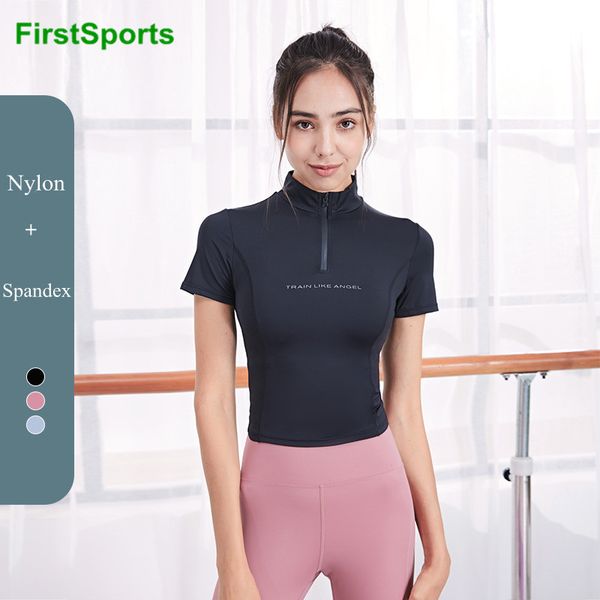 brand half zipper slim yoga shirts women gym short sleeve cropped quick dry reflective letters fitness workout sports wear, White;red
brand half zipper slim yoga shirts women gym short sleeve cropped quick dry reflective letters fitness workout sports wear, White;red