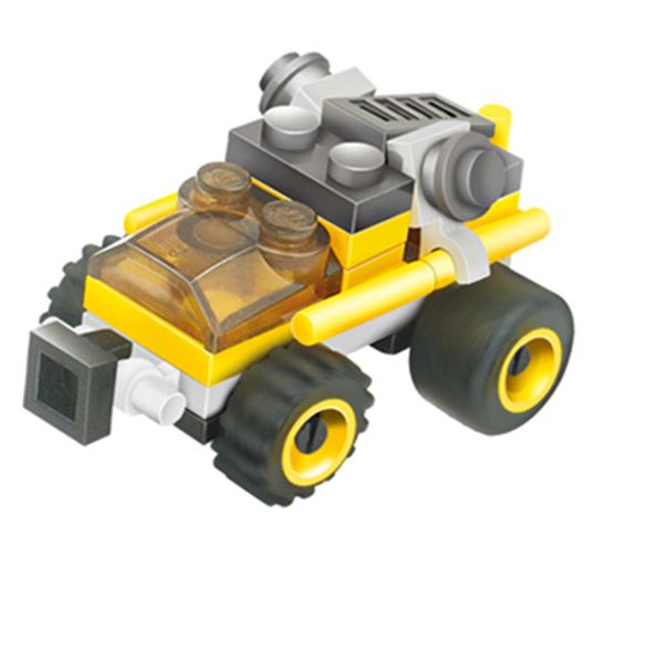 kid toy 26+pcs mini yellow racing car series block toy for child toy kid gift 08
