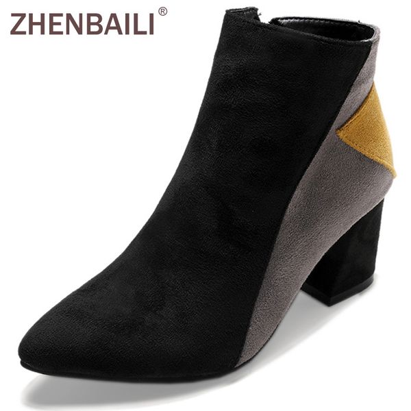zhenbaili fashion patchwork faux suede ankle boots women snow boots 2019 winter pointed toe high heels casual woman shoes, Black
zhenbaili fashion patchwork faux suede ankle boots women snow boots 2019 winter pointed toe high heels casual woman shoes, Black