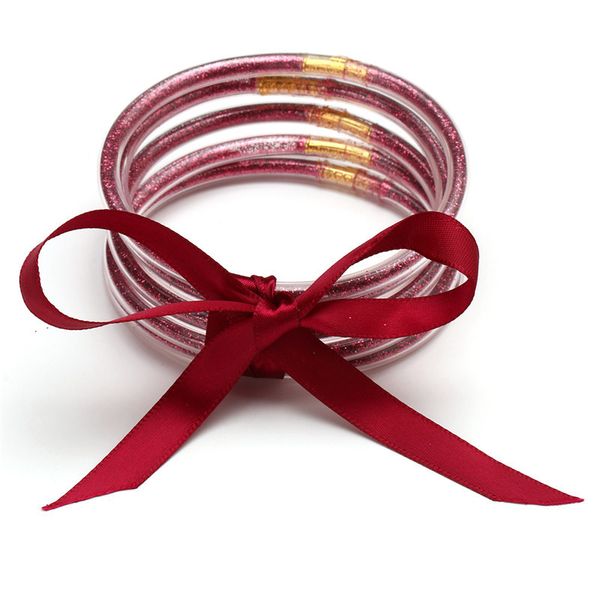 oxblood red flash-filled bracelet glitter jelly bracelets glitter filled silicone round bangle women bow christmas jewelry, Black
oxblood red flash-filled bracelet glitter jelly bracelets glitter filled silicone round bangle women bow christmas jewelry, Black