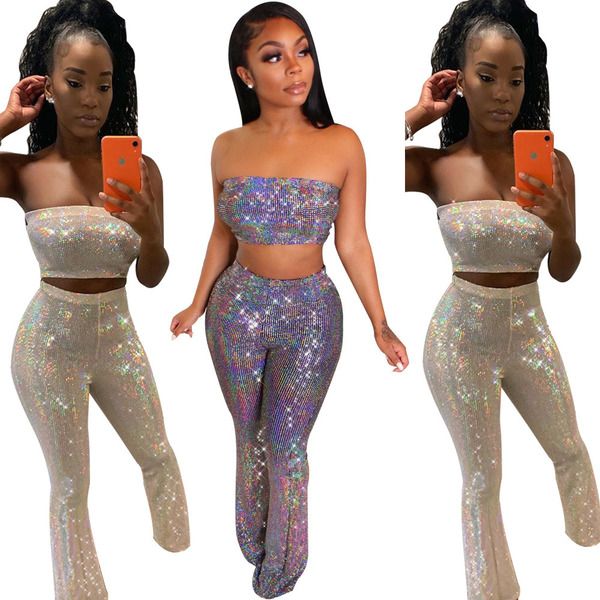 women two piece set tube slim long pencil pants night club two-piece set ing, White
women two piece set tube slim long pencil pants night club two-piece set ing, White