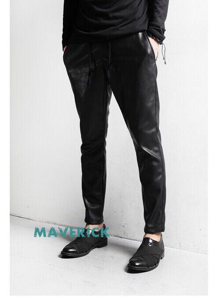 new 27-44 2018 men's clothing hair stylist fashion pu slim casual leather pants plus size singer costumes, Black
new 27-44 2018 men's clothing hair stylist fashion pu slim casual leather pants plus size singer costumes, Black