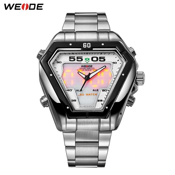 weide mens fashion luxury quartz stainless steel strap analog digital date calendar waterproof watch relogios masculino, Slivery;brown
weide mens fashion luxury quartz stainless steel strap analog digital date calendar waterproof watch relogios masculino, Slivery;brown
