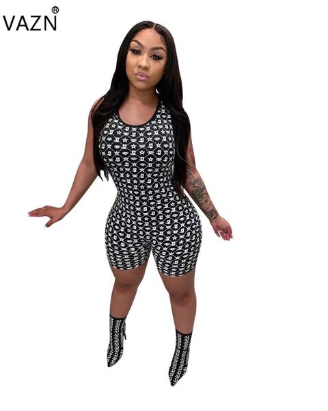 vazn onf8829 high stret young casual round neck tank sleeve women high waist elastic tracksuits playsuits, Black;white
vazn onf8829 high stret young casual round neck tank sleeve women high waist elastic tracksuits playsuits, Black;white