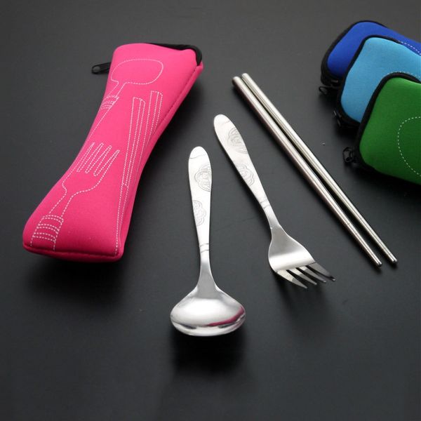outdoor 3 pcs/set kit camping fork tableware spoon stainless dinnerware steel chopsticks bag portable picnic sets
outdoor 3 pcs/set kit camping fork tableware spoon stainless dinnerware steel chopsticks bag portable picnic sets