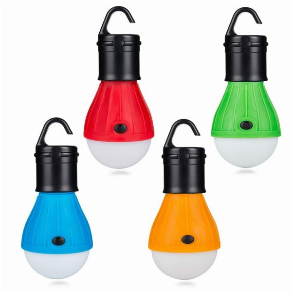 mini portable lighting lantern tent light led bulb emergency lamp waterproof hanging hook flashlight camping light use 3*aaa