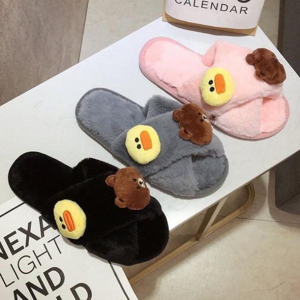 womens slippers indoor winter furry home slippers plush house shoes cute brown bear floor slipper kapcie fur slides pantuflas, Black
womens slippers indoor winter furry home slippers plush house shoes cute brown bear floor slipper kapcie fur slides pantuflas, Black