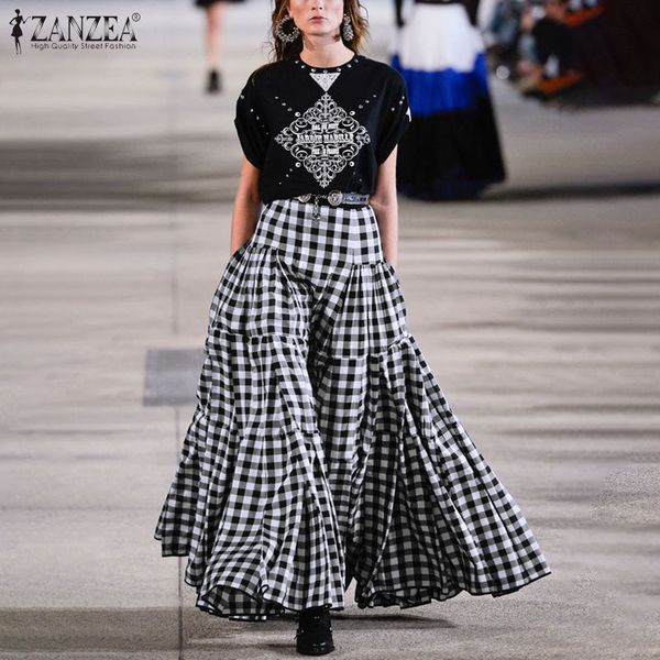plus size spring skirts zanzea 2020 women's check sundress stylish causal high waist pleated long skirt female plaid faldas saia, Black
plus size spring skirts zanzea 2020 women's check sundress stylish causal high waist pleated long skirt female plaid faldas saia, Black