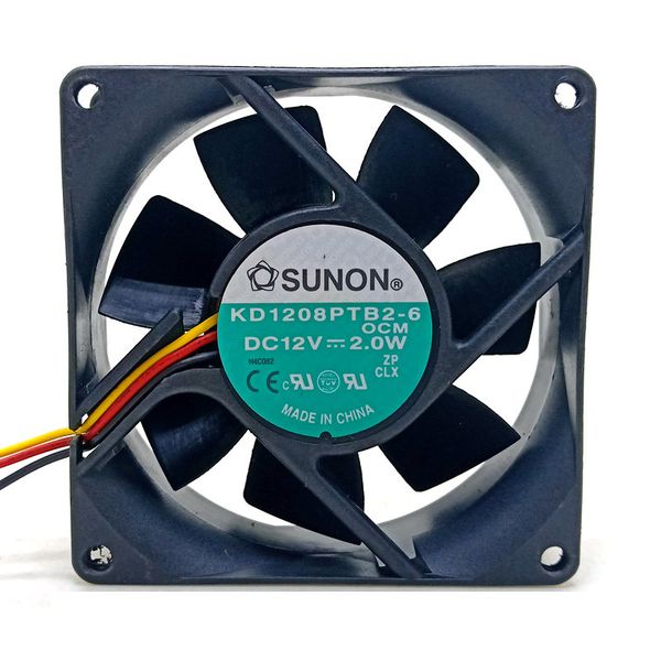 original kd1208ptb2-6 dc12v 2.0w 80x80x25mm 8cm 3lines tachometer signal cooling fan
original kd1208ptb2-6 dc12v 2.0w 80x80x25mm 8cm 3lines tachometer signal cooling fan