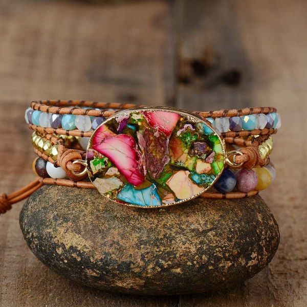exclusive women wrap bracelets natural stone rhinestone 3 layers leather cuff bracelet femme bracelets gifts dropship, Golden;silver
exclusive women wrap bracelets natural stone rhinestone 3 layers leather cuff bracelet femme bracelets gifts dropship, Golden;silver