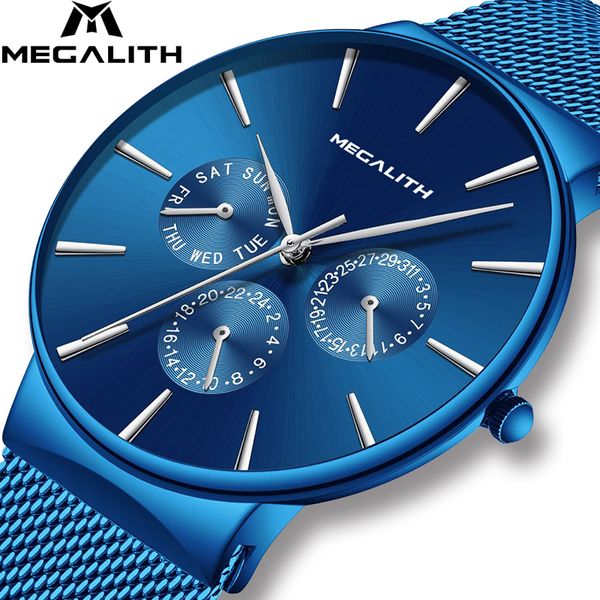 megalith mens watches brand luxury waterproof wrist watch ultra thin date quartz watch for men sports clock erkek kol saati ly191226, Slivery;brown
megalith mens watches brand luxury waterproof wrist watch ultra thin date quartz watch for men sports clock erkek kol saati ly191226, Slivery;brown