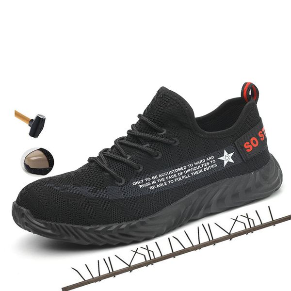 summer outdoor men's breathable mesh anti-slip steel toe protective safety shoes boots men low light puncture proof work shoes, Black
summer outdoor men's breathable mesh anti-slip steel toe protective safety shoes boots men low light puncture proof work shoes, Black