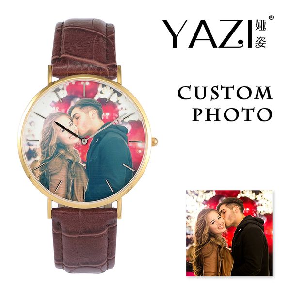 yazi creative design custom watch p printed dial picture print wrist watch crocodile stripe genuine leather quartz watches, Slivery;brown
yazi creative design custom watch p printed dial picture print wrist watch crocodile stripe genuine leather quartz watches, Slivery;brown