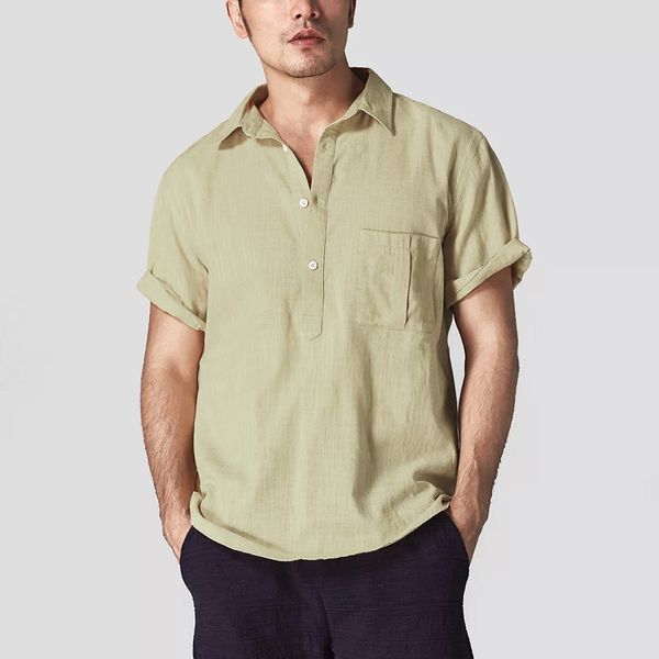 baggy cotton linen men soid color short sleeve retro shirts blouse summer cool fashion creative clothing semir 2019, White;black
baggy cotton linen men soid color short sleeve retro shirts blouse summer cool fashion creative clothing semir 2019, White;black