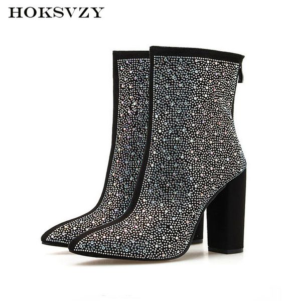 hoksvzy 2019 new korean version of the thick with high-heeled ankle boots stretch boots rhinestones large size 43 yards, Black
hoksvzy 2019 new korean version of the thick with high-heeled ankle boots stretch boots rhinestones large size 43 yards, Black