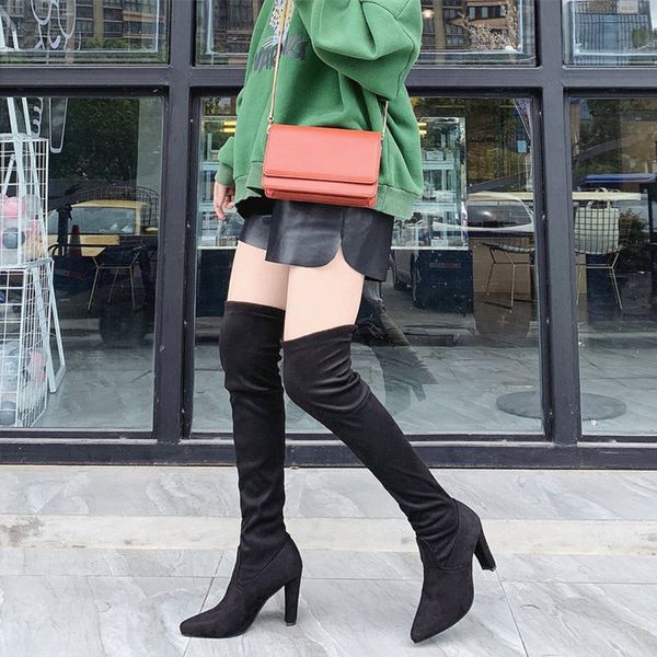 autumn women over the knee boots thigh high boots suede zipper female high heels lace up winter fashion ladies shoes plus size, Black
autumn women over the knee boots thigh high boots suede zipper female high heels lace up winter fashion ladies shoes plus size, Black