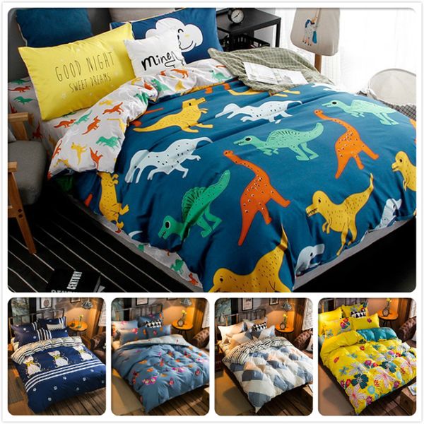 

dinosaur colours print duvet cover full king queen double size 1.5m 1.8m 2.0m 2.2m bed sheet pillowcase beds set child bedlinens