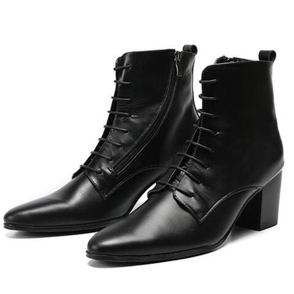 big size 47 mens leather ankle boots zipper mens boots pointed toe casual high heel new fashion man shoes, Black
big size 47 mens leather ankle boots zipper mens boots pointed toe casual high heel new fashion man shoes, Black