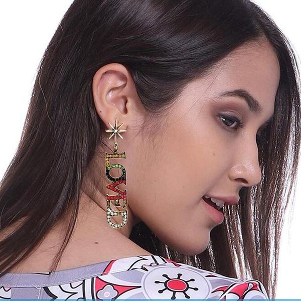 rongho baroque vintage rainbow crystal love earrings for women brincos metal star earring letter love earring bijoux, Golden;silver
rongho baroque vintage rainbow crystal love earrings for women brincos metal star earring letter love earring bijoux, Golden;silver