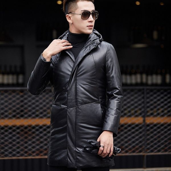 winter mens motorcycle biker long down jacket warm zipper hoody windbreaker trench slim fit business genuine leather overcoats, Black
winter mens motorcycle biker long down jacket warm zipper hoody windbreaker trench slim fit business genuine leather overcoats, Black