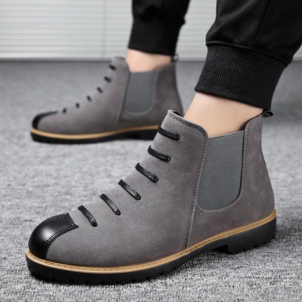 autumn men's shoes men boots breathable suede leather ankle men boots slip on man shoes calcados masculino, Black
autumn men's shoes men boots breathable suede leather ankle men boots slip on man shoes calcados masculino, Black