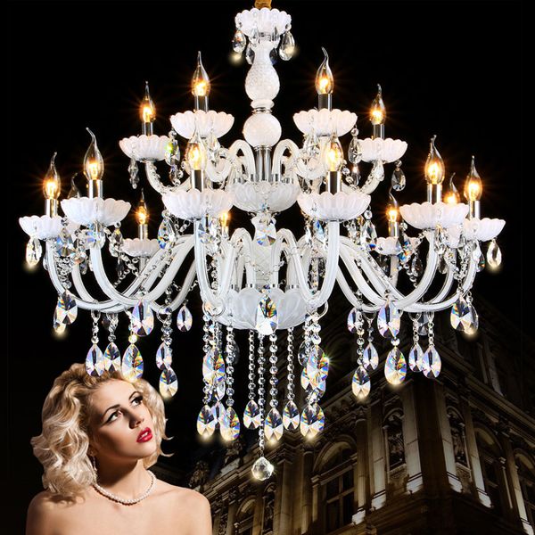 luxury european style living room lamps bedroom chandelier white creative candle crystal chandeliers light restaurant villa crystal pendant
luxury european style living room lamps bedroom chandelier white creative candle crystal chandeliers light restaurant villa crystal pendant