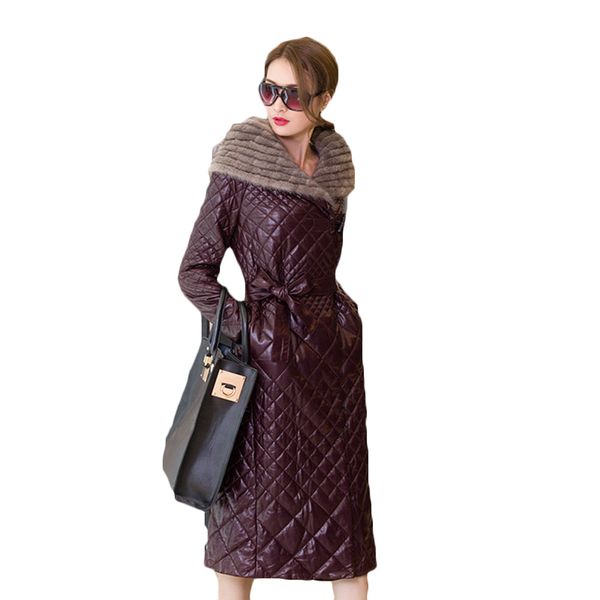 2019 new winter jackets women fur collar hooded leather jacket female long down jacket coat women thicken warm coat, Black
2019 new winter jackets women fur collar hooded leather jacket female long down jacket coat women thicken warm coat, Black