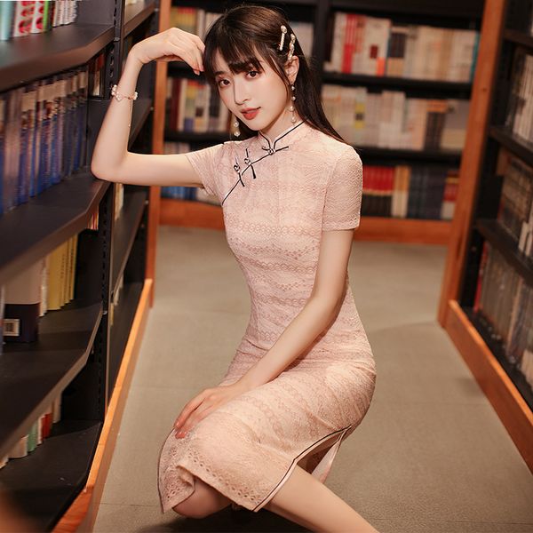 new arrival chinese women lace qipao spilt cheongsam mandarin collar novelty chinese dress elegant lady party dress, Red
new arrival chinese women lace qipao spilt cheongsam mandarin collar novelty chinese dress elegant lady party dress, Red