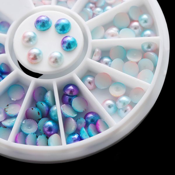 3d nail art decorations semi-circle pearl nail beads decoration gradient flat bottom studs blue white color mixed size manicure, Silver;gold
3d nail art decorations semi-circle pearl nail beads decoration gradient flat bottom studs blue white color mixed size manicure, Silver;gold
