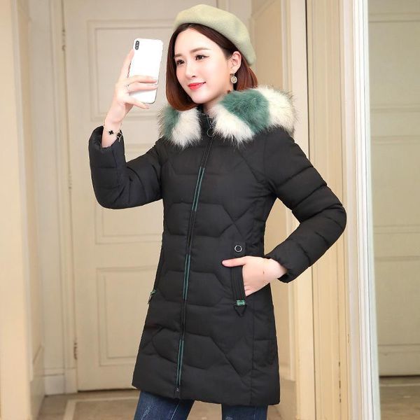 long autumn and winter coat women 2019 fashion hooded slim down jacket wear thicken warm female green black cotton clothing
long autumn and winter coat women 2019 fashion hooded slim down jacket wear thicken warm female green black cotton clothing