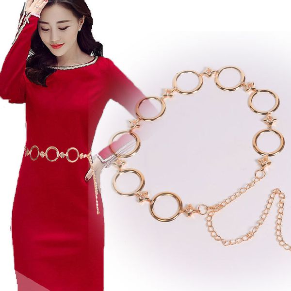 maxi women's golden alloy circle belt chain, adjustable gridle band for women, joker fashion belt, Black;brown
maxi women's golden alloy circle belt chain, adjustable gridle band for women, joker fashion belt, Black;brown