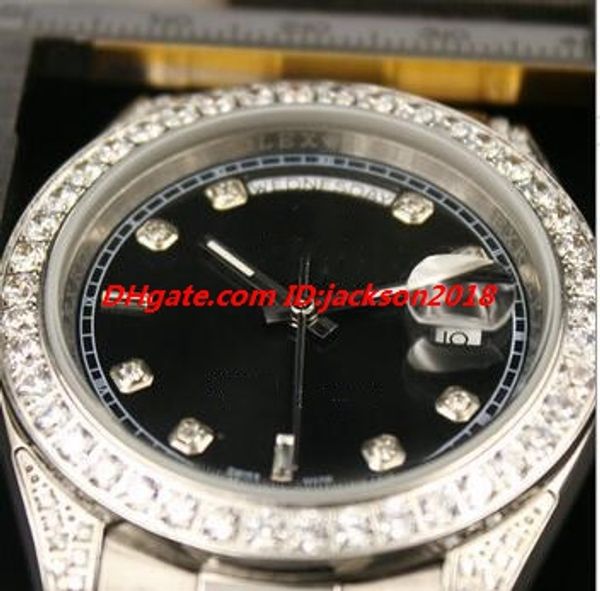 new style fashion men watch 40mm black diamond dial bezel silver steel bracelet date automatic luxury wristwatch ing, Slivery;brown
new style fashion men watch 40mm black diamond dial bezel silver steel bracelet date automatic luxury wristwatch ing, Slivery;brown