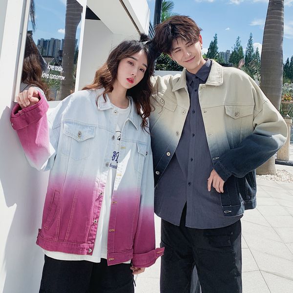 autumn new denim jacket men fashion wash gradient casual denim jacket man streetwear wild hip hop loose bomber jacket, Black;brown
autumn new denim jacket men fashion wash gradient casual denim jacket man streetwear wild hip hop loose bomber jacket, Black;brown