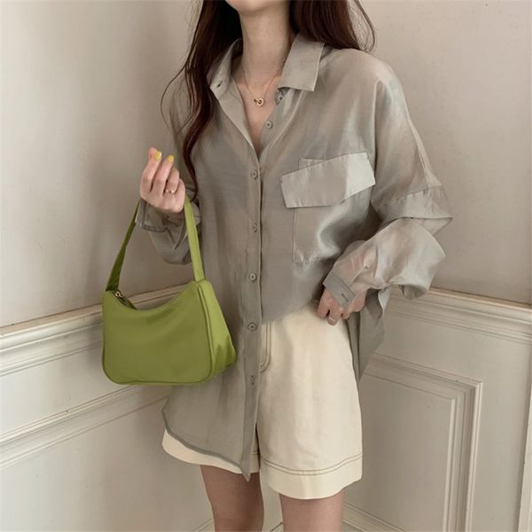 hzirip korean minimalist solid loose casual all match 2020 office lady brief women long sleeve shirts, White
hzirip korean minimalist solid loose casual all match 2020 office lady brief women long sleeve shirts, White