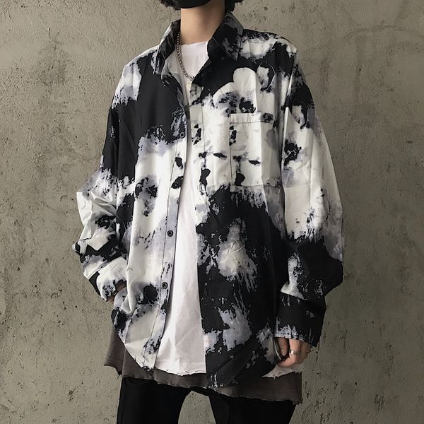 men's clothing spring autumn korea streetwear style tie dyeing long sleeve womens and blouses couple harajuku shirts unisex, White;black
men's clothing spring autumn korea streetwear style tie dyeing long sleeve womens and blouses couple harajuku shirts unisex, White;black